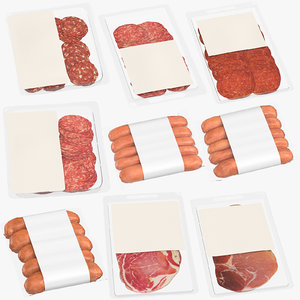 meats sausages packaging model