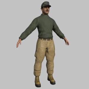 3D rigged sergeant model