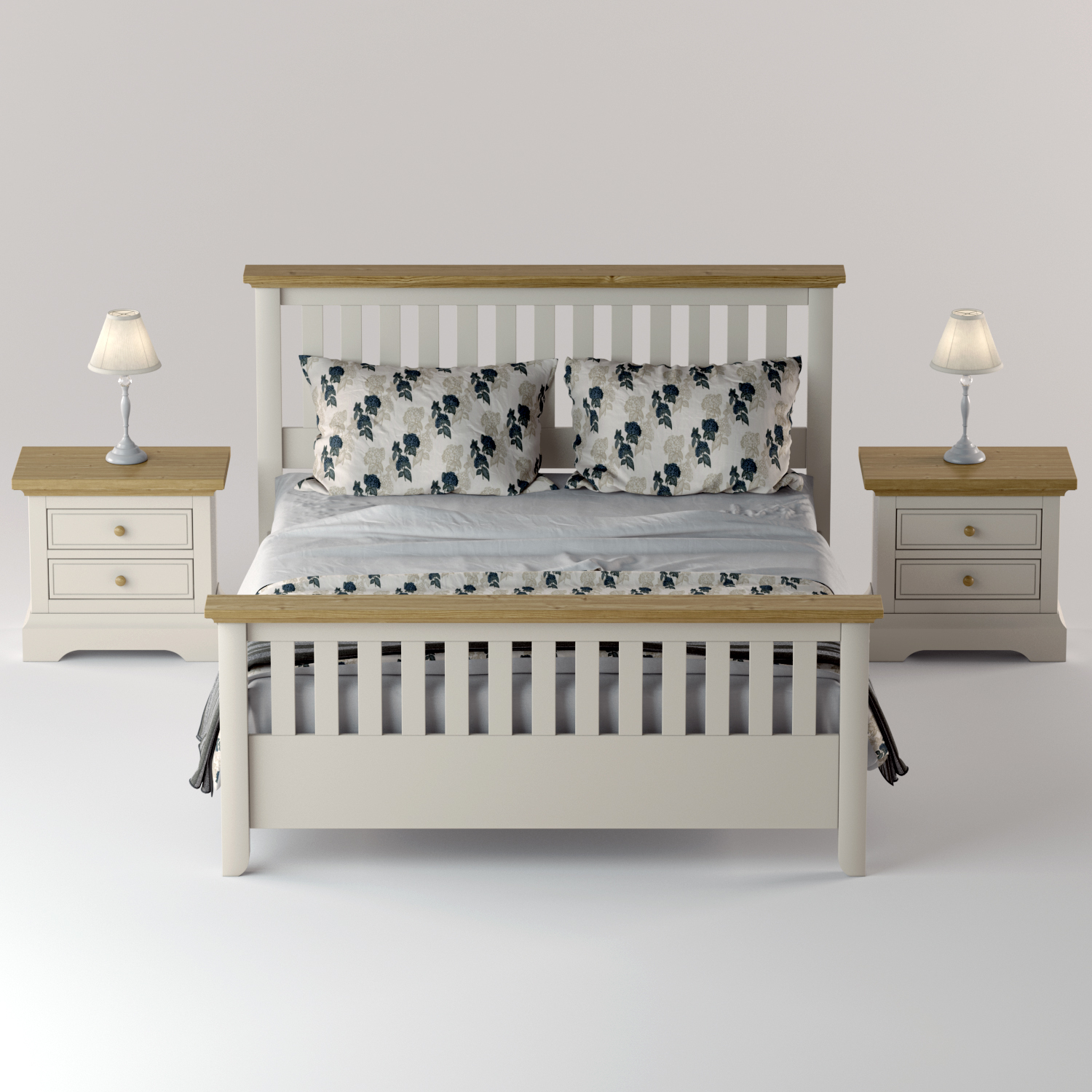 3D модель Laura Ashley Oakham Cream Набор мебели для спальни