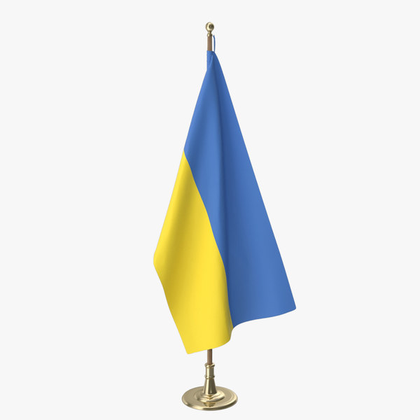 ukraine office flag 3d model