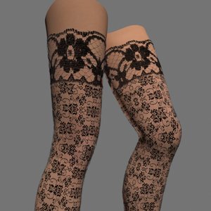 3D model sexy female stockings