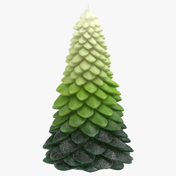 tree shaped candles 02 3D model
