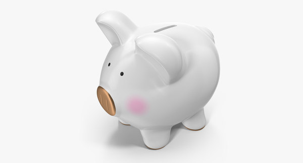 grey piggy bank