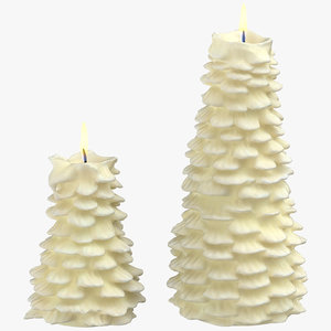 tree shaped candles 03 3D model