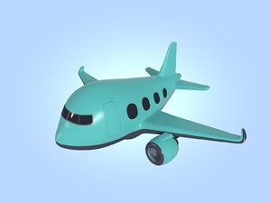 3D cartoon airplane