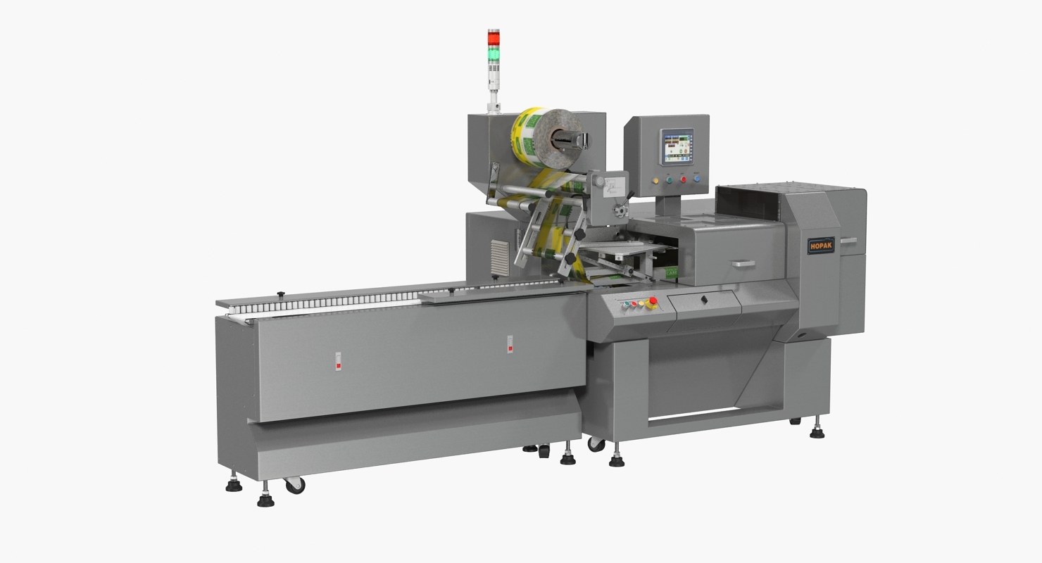 3D bakery foods packaging machine TurboSquid 1350965
