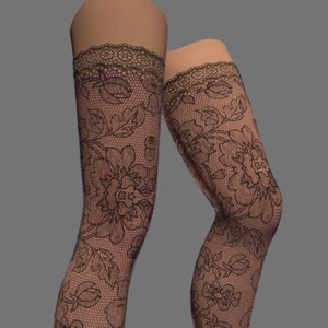 3D model sexy female stockings