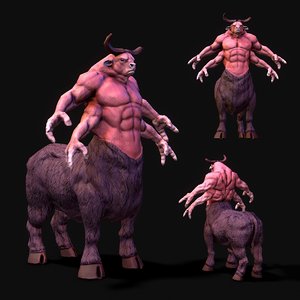 3D warrior bull model