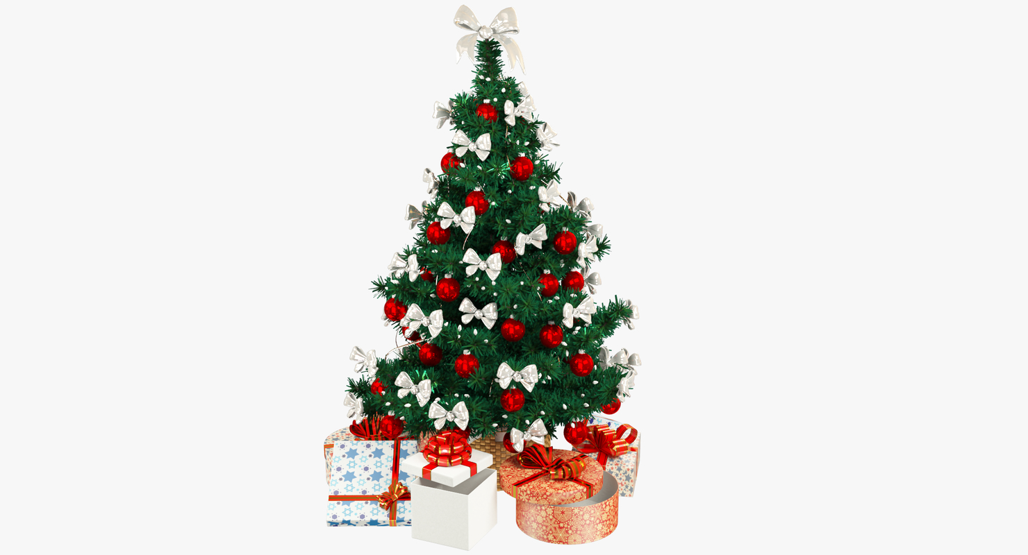 3D set christmas trees gifts TurboSquid 1351058