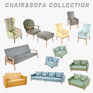 chairs sofa 3D model