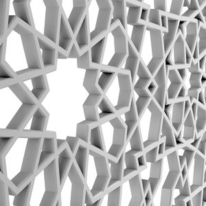 arabic decorative pattern 3D model