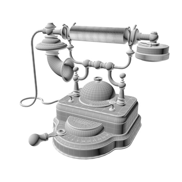 골동품 전화 세트 3D 모델 - TurboSquid 1351497