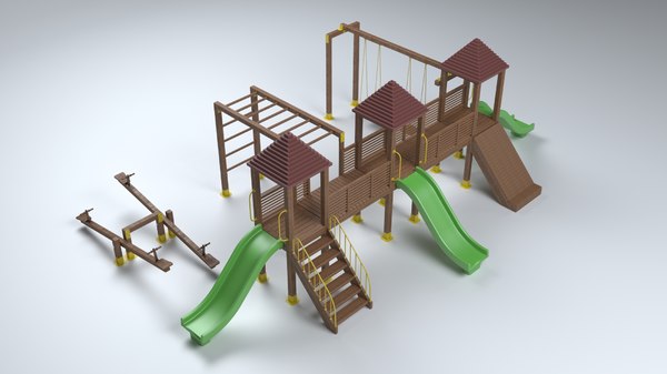 3D garden playground furniture model