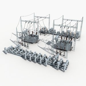 electrical substation 3D