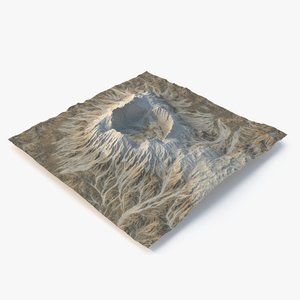 3D crater terrain - 4 model