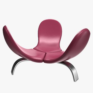 realistic edra italia chair 3D model