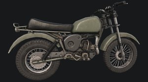 3D old motorcycle pbr vehicle