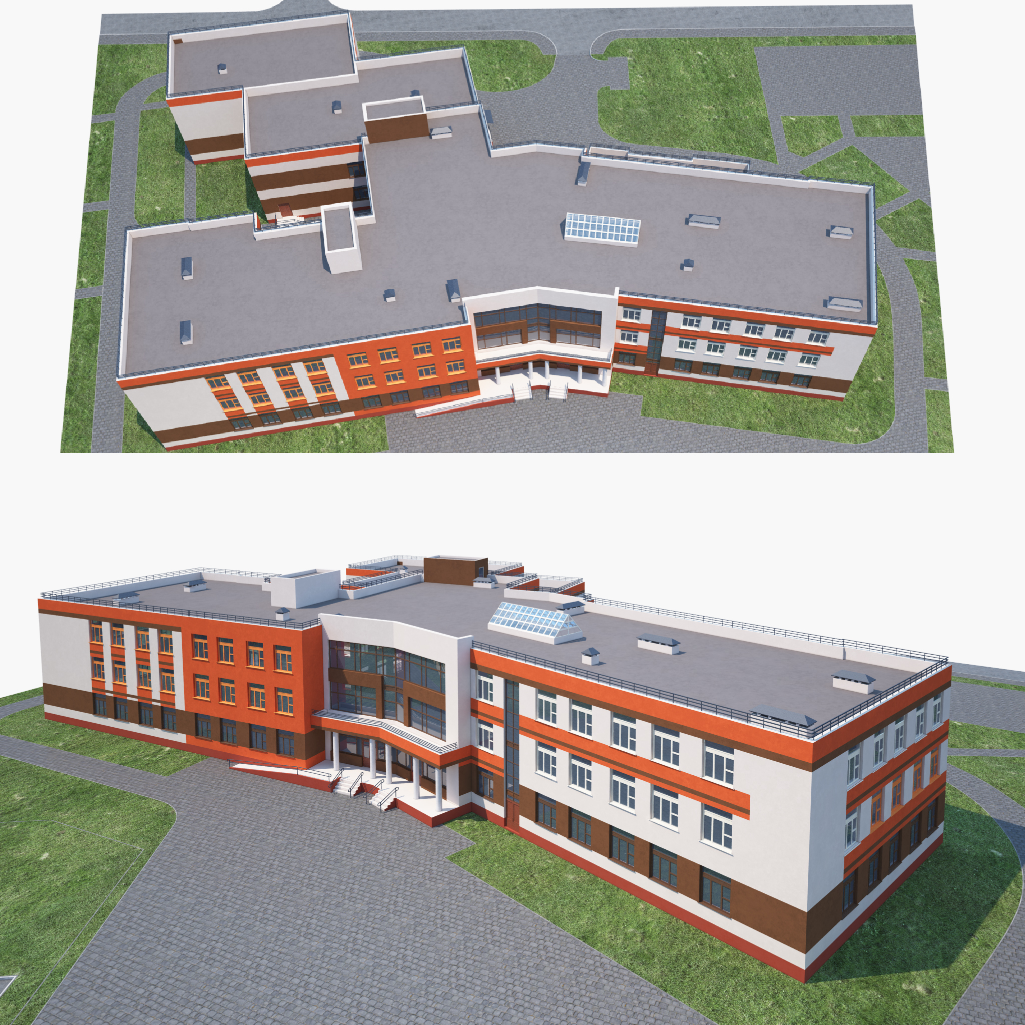 3D school building model TurboSquid 1352058