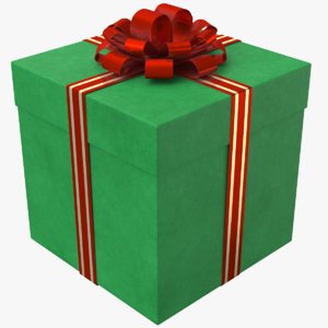 3D real gift box ribbon