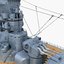 3D japanese battleship musashi 1942