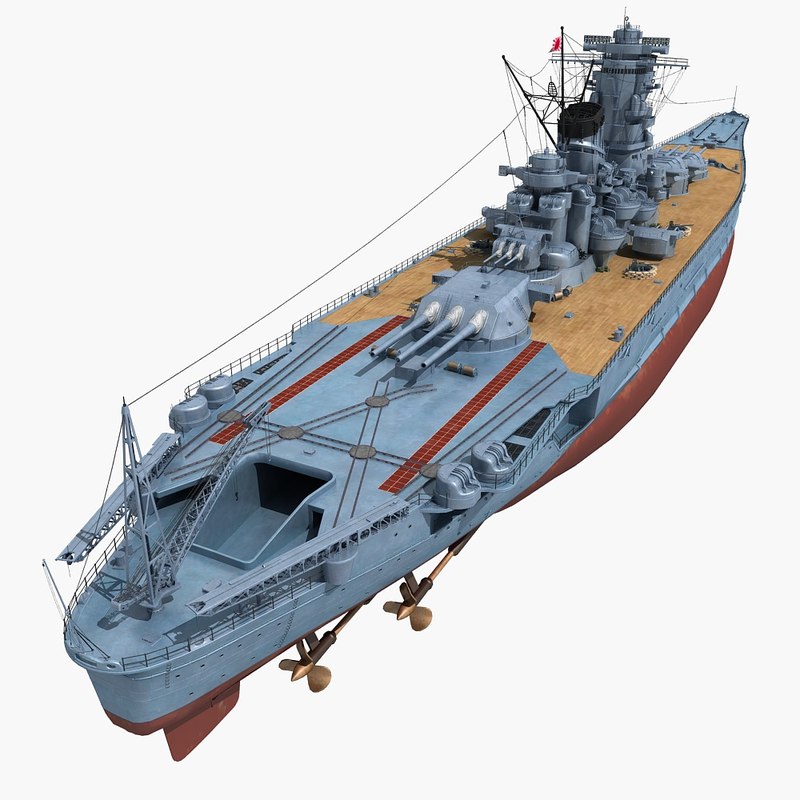 Japanese Battleship Musashi 1942 3D Model - TurboSquid 1352267