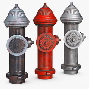 3D model hydrant street elements