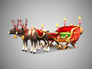 3D reindeer christmas model