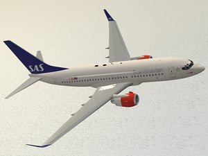3D Boeing 737-700 Scandinavian Airlines - SAS