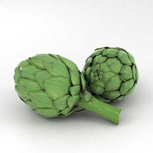 artichoke vegetable food 3D model