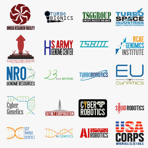 20+100 Sci Fi Decals Pack - Logos