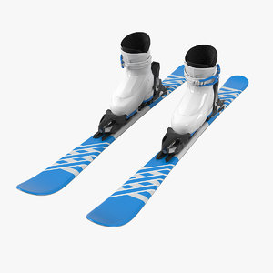 alpine boots ski 3D model