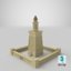 ancient lighthouse alexandria lights 3D model