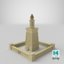 ancient lighthouse alexandria lights 3D model