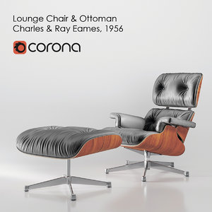 lounge chair charles eames 3D model