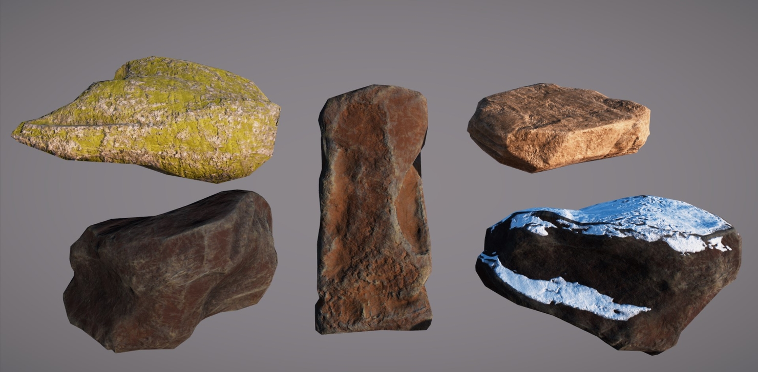 modelo 3d Paquete de rock realista volumen 1 - TurboSquid 1353304