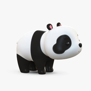 cute cartoon panda bear model