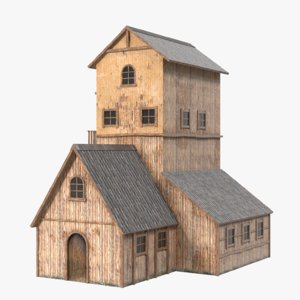 3D model medieval house