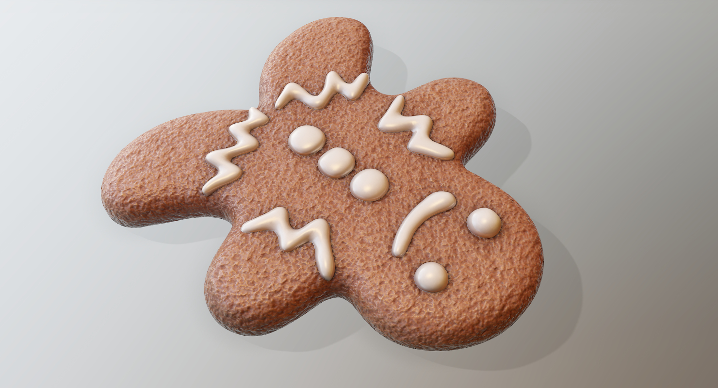 姜饼5饼干3d模型