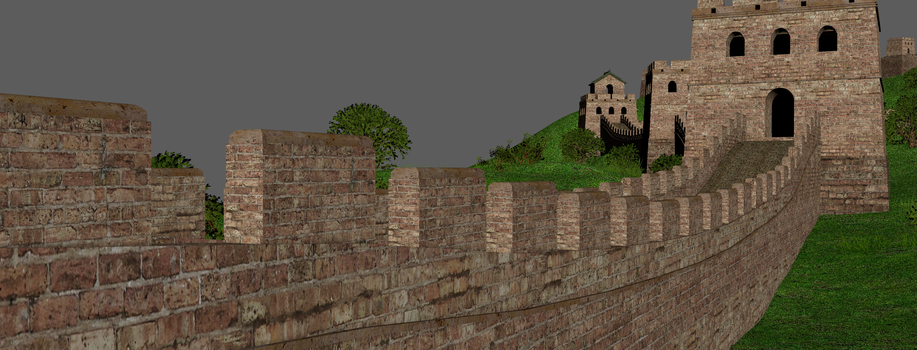 中国的长城3d模型