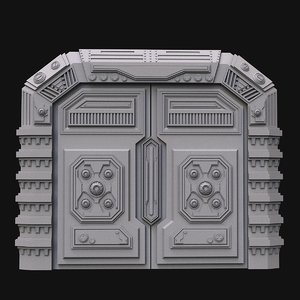 3D sci fi door