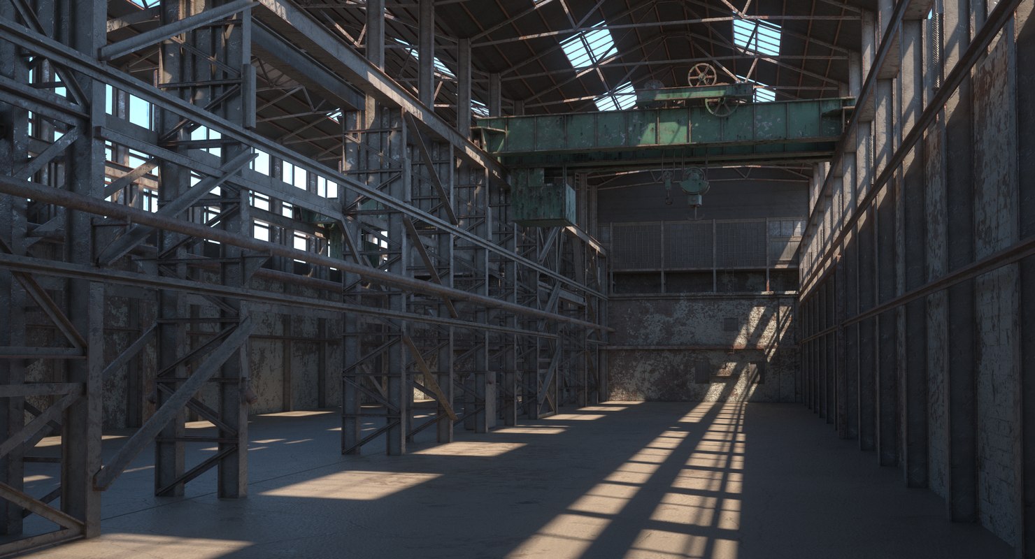 3D model abandoned warehouse TurboSquid 1353221