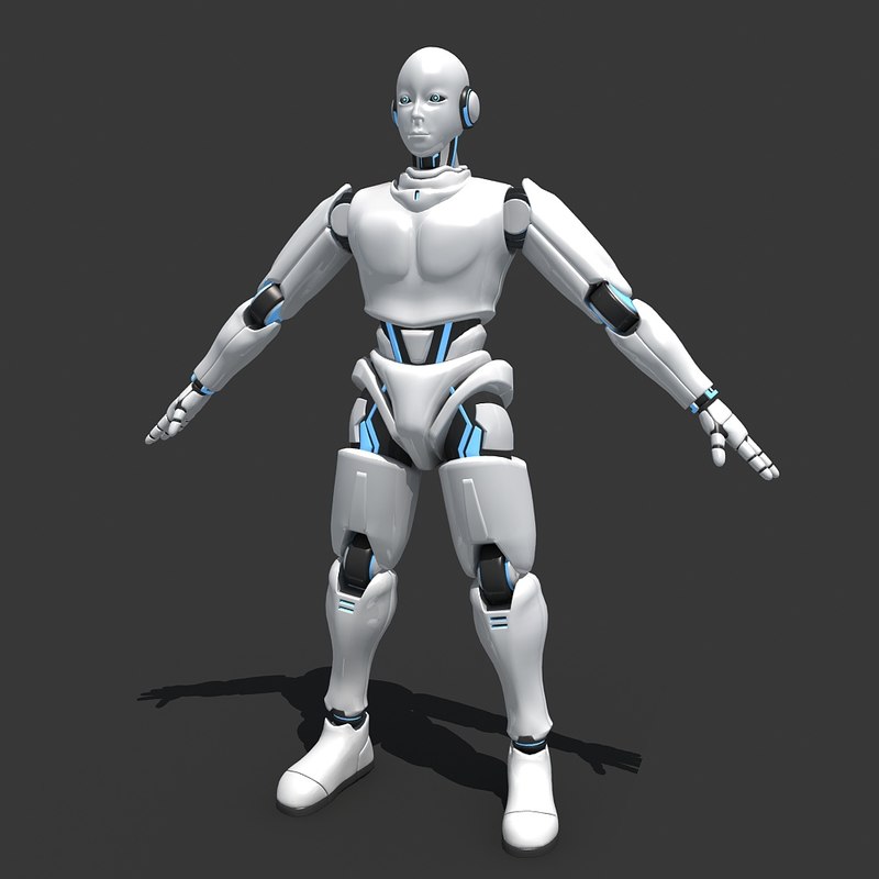 3D robot rigged male model TurboSquid 1353230