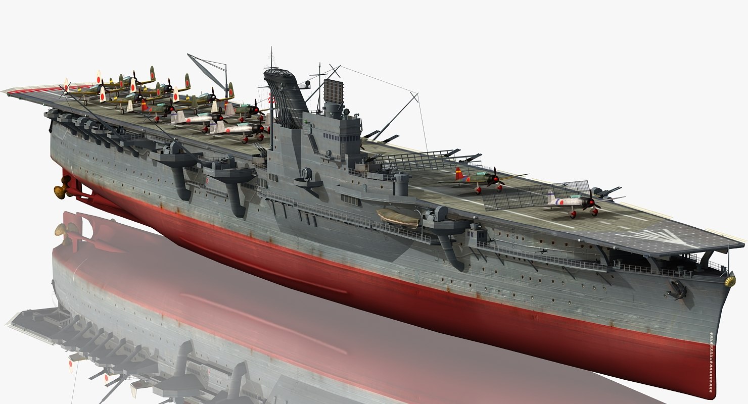 3D japanese aircraft carrier hiyo model - TurboSquid 1353348