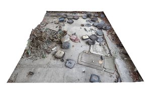 abandoned factory floor 3D model