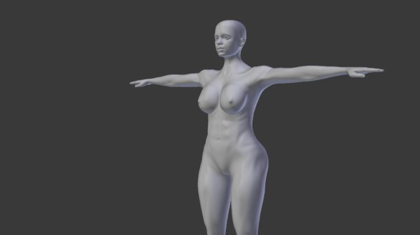 3D female base mesh