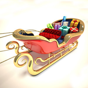 sleigh gift 3D model