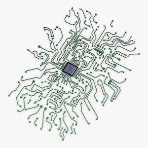 3D model electronic circuit v 5