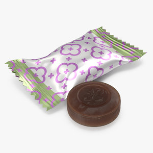 3D hard caramel candies patterned model