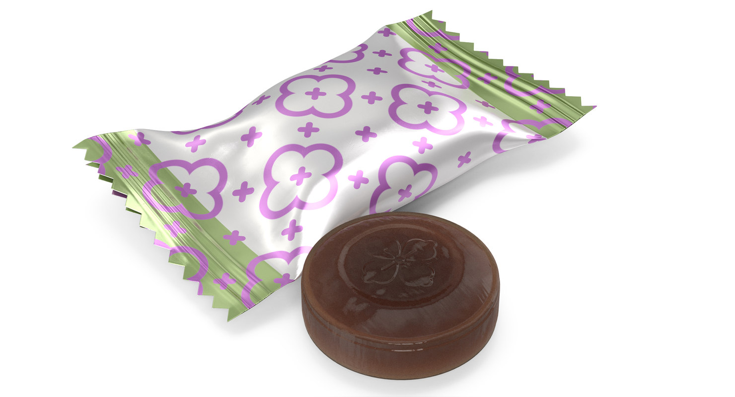 3D hard caramel candies patterned model TurboSquid 1353850