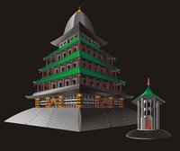 Vector Chinese castle